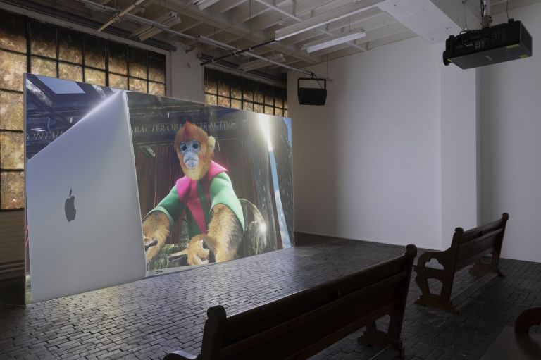 Biennale de l'Image en Mouvement 2021. Hannah Black & Juliana Huxtable & And Or Forever, Penumbra, 2021. Exhibition view at Centre d'Art Contemporain, Ginevra 2021. Photo Cynthia Mai Ammann © Centre d’Art contemporain Genève