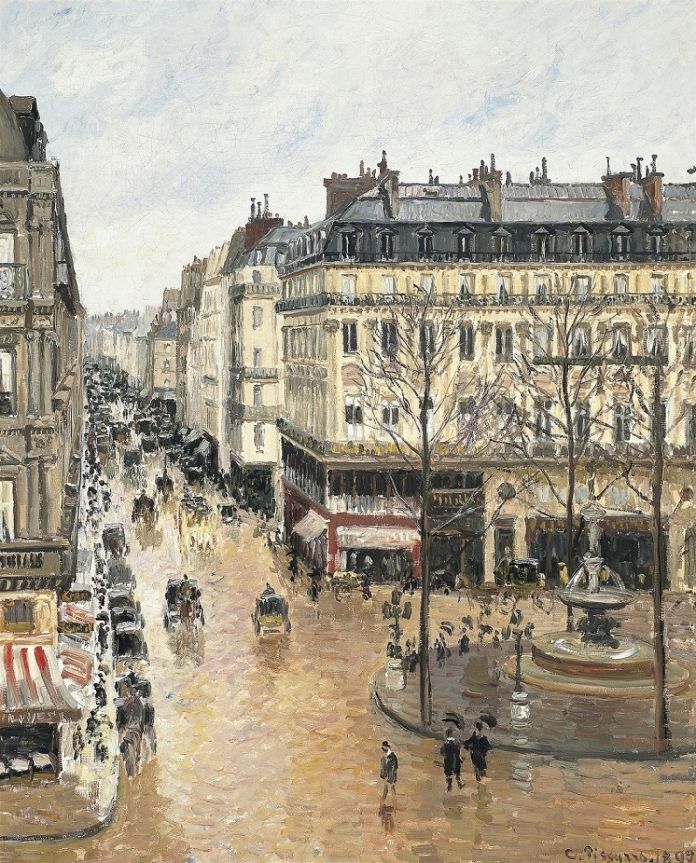 Camille Pissarro, Rue Saint Honoré, dans l'après midi. Effet de pluie, 1897, olio su tela, cm 81x65