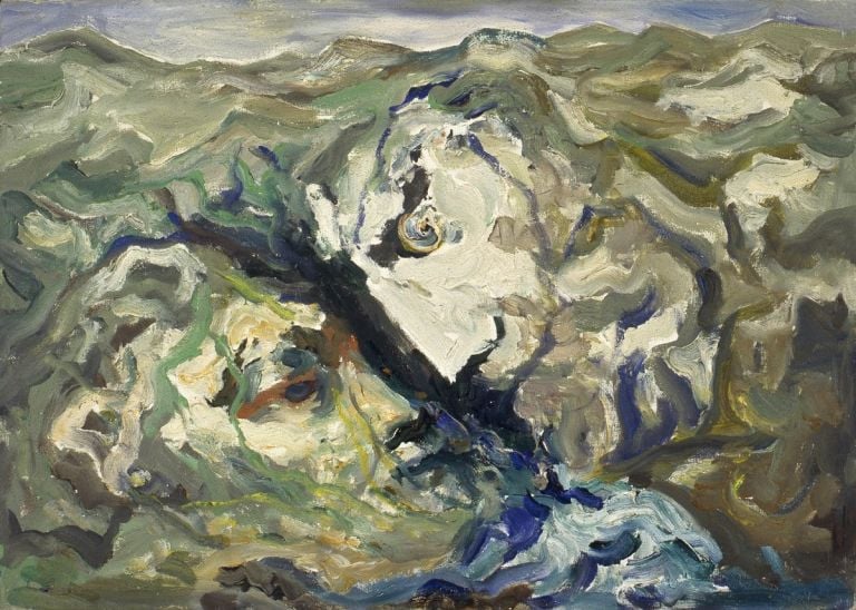 Carlo Levi, Amanti nella terra, 1973, olio su tela, cm 49,5 x 70. Fondazione Carlo Levi, Roma