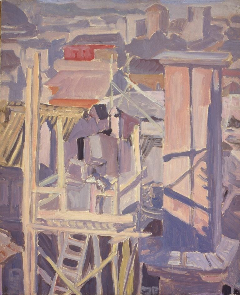 Carlo Levi, Cantiere a Roma, 1949, olio su tela, cm 61 x 50. Fondazione Carlo Levi, Roma