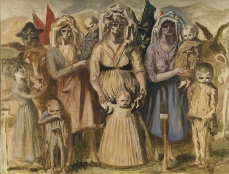 Carlo Levi, Contadine rivoluzionarie, 1951, olio su tela, cm 73 x 100,5. Fondazione Carlo Levi, Roma