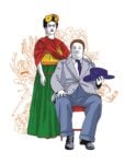 Diego Rivera e Frida Kahlo. Una tavola tratta da _Lovers in Art 24 ORE Cultura, 2022