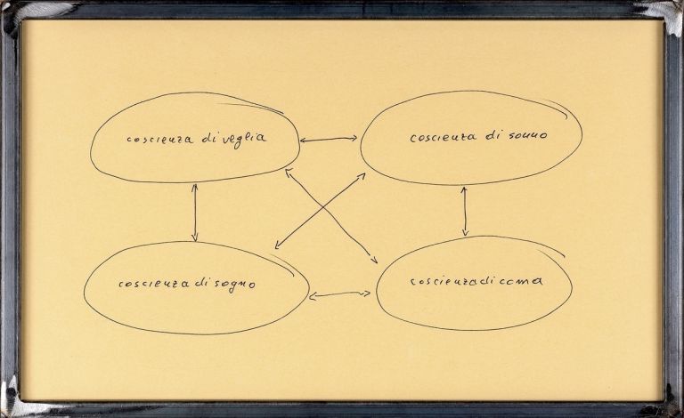 Emilio Fantin, Gli stati della coscienza. 4 stati della coscienza, 2021, pennarello su carta. Photo credits Mariano Dallago