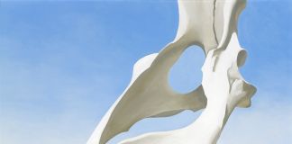 Georgia O’Keeffe, Pelvis with the Distance , 1943. Indianapolis Museum of Art at Newfields Donazione Anne Marmon Greenleaf in ricordo di Caroline Marmon Fesler © Georgia O’Keeffe Museum 2021