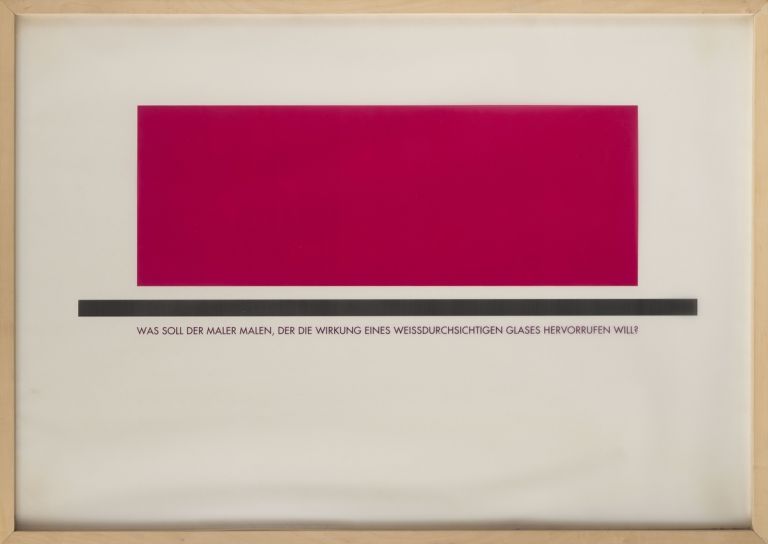 Gerhard Merz, Progetto, 1995, inchiostro su carta da lucido, 87,5 x 123 cm. Photo credits Gaia Schiavinotto. Collezione privata