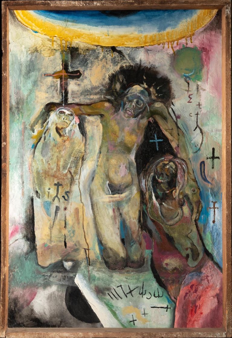 Giannetto Fieschi, Deposizione, 1943, olio e smalti su tavola, cm 81,5 x 119