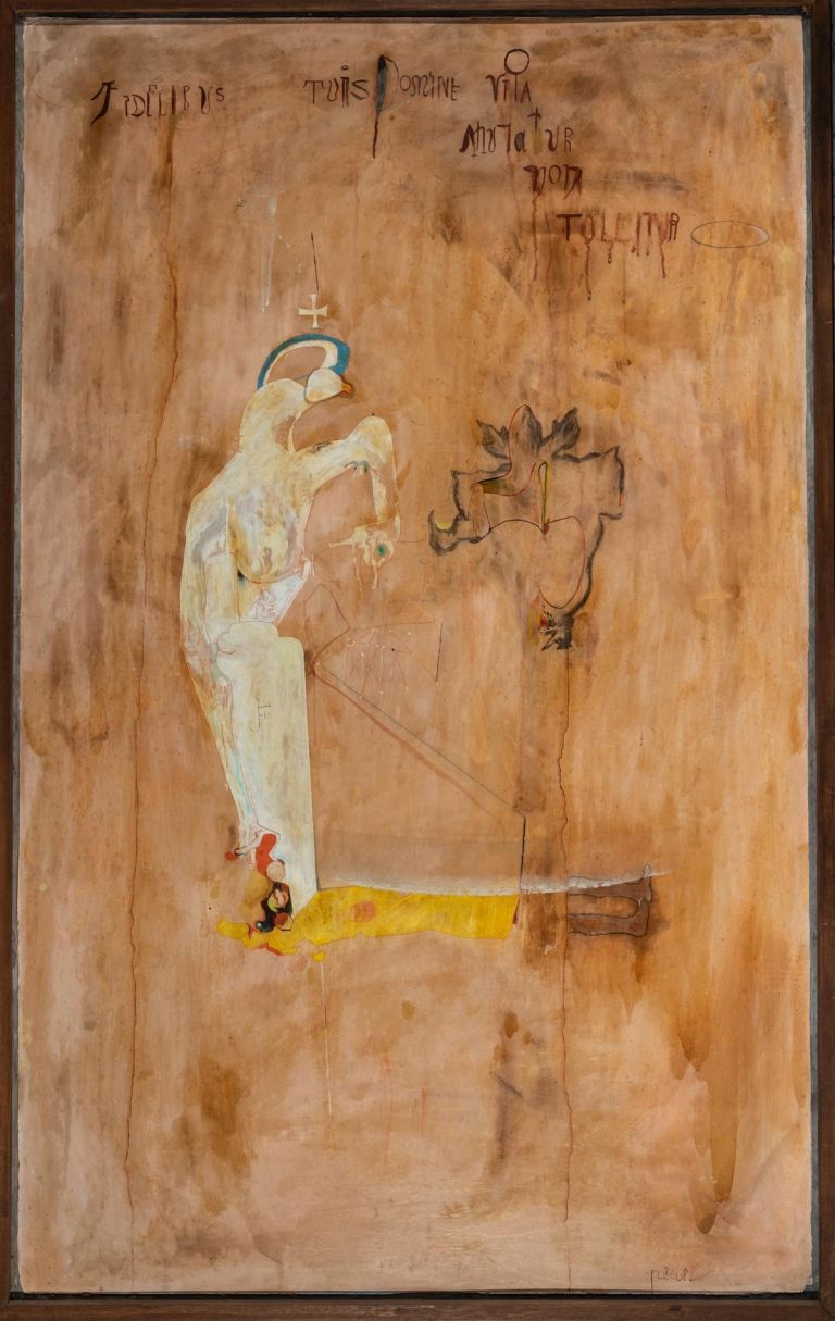 Giannetto Fieschi, Fidelibus tuis, 1952, tempera e olio su tavola, cm 189 x 118