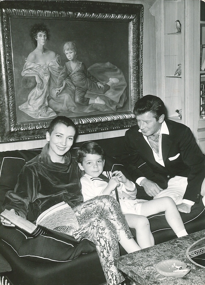 Valentina Cortese con l’ex marito Richard Basehart e il figlio Jackie, Archivio personale Cortese. Courtesy Il Ponte, Milano