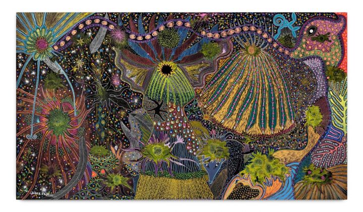 Jaider Esbell, Amamentação, 2021. Courtesy Galeria Jaider Esbell de Arte Indígena Contemporânea; Galeria Millan. © Jaider Esbell Estatee