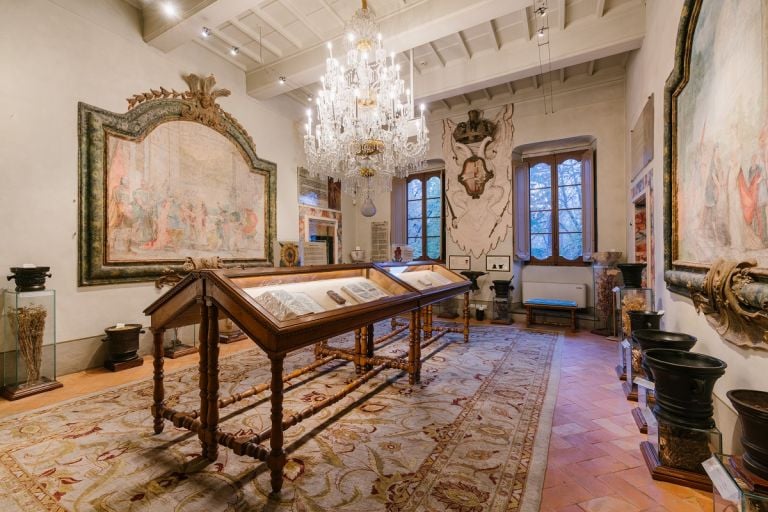 La sala dei mortai al Museo Aboca