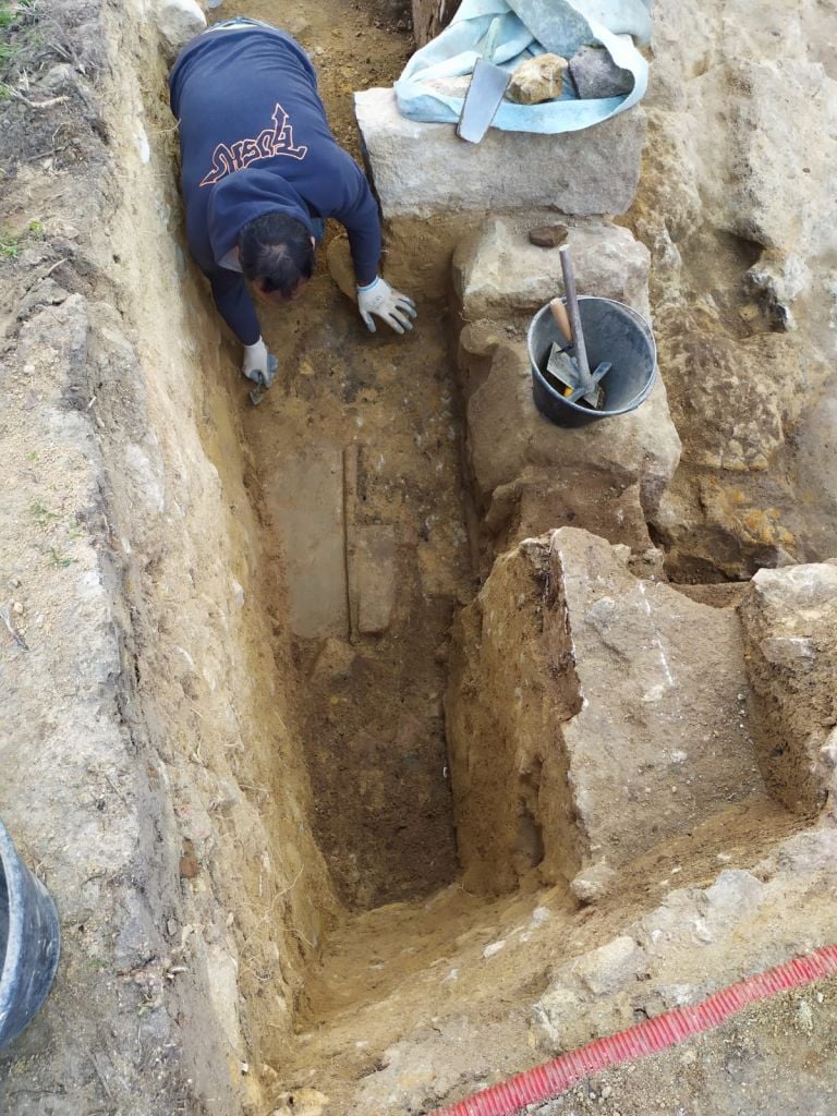 La scoperta del Tempio di Atena a Velia, Archeologi scavo