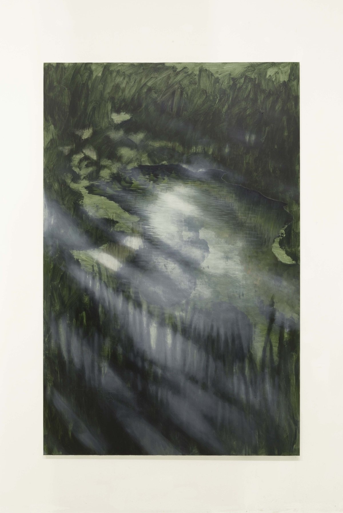 Linda Carrara, La prima passeggiata, 2020 21, acrilico, olio e matita bianca su tela, 112x170 cm