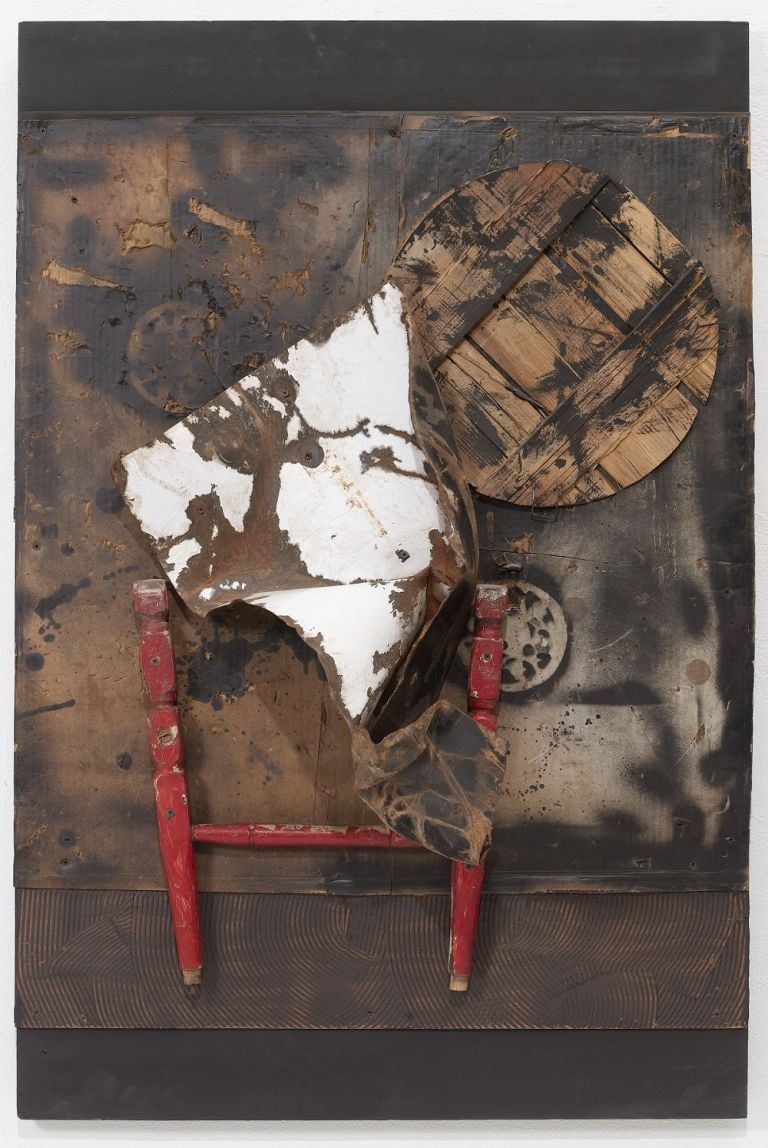 Louise Nevelson, Untitled, 1979, metal, paint, paper and wood on board,