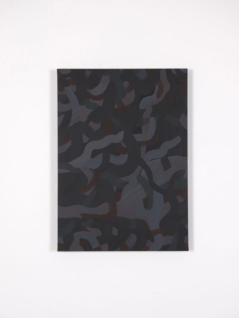Maurizio Donzelli, Notturno, 2021, Acrylic on canvas, 70×50 cm. Courtesy Galleria Massimo Minini