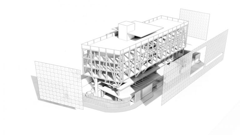 Museum of Art & Photography architectural drawing © Mathew and Ghosh Architects