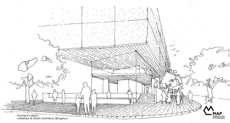 Museum of Art & Photography architectural drawing © Mathew and Ghosh Architects