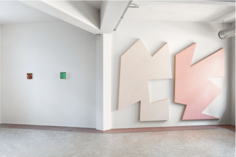 On the third floor of the rear building, works by Alighiero Boetti, Carlos Bunga and Imi Knoebel