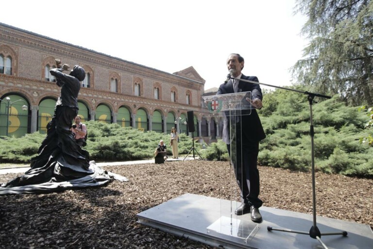 L'inaugurazione della statua di Margherita Hack di Sissi Courtesy Fondazione Deloitte