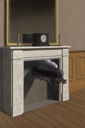 René Magritte Time Transfixed 1938. The Art Institute of Chicago, Joseph Winterbotham Collection, 1970.426 © ADAGP, Paris and DACS, London 2022