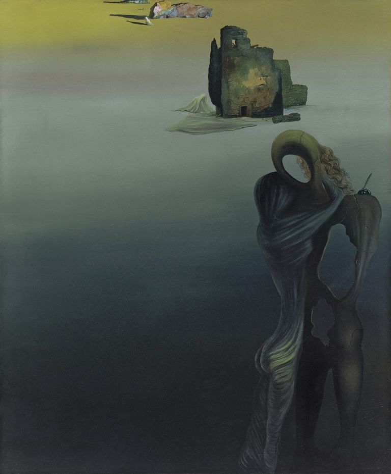 Salvador Dalí, Gradiva retrouve les ruines anthropomorphes (fantaisie rétrospective), 1931-32 ca. Museo Nacional Thyssen Bornemisza, Madrid © Salvador Dalí, Fundació Gala Salvador Dalí – Bildrecht, Wien 2022