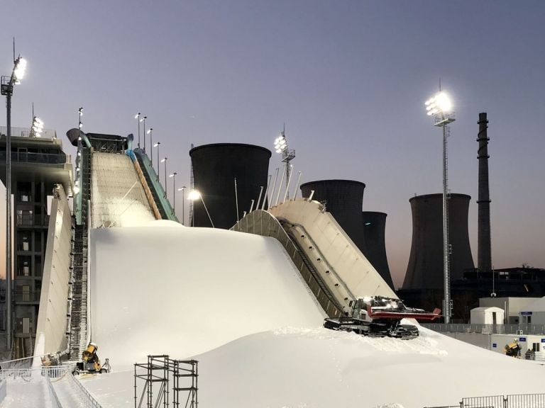 Shougang, Big Air Jump, preparazione del salto prima delle Olimpiadi. Photo © Giorgia Cestaro