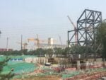 Shougang, il sito del trampolino del Big Air in costruzione nel 2019. Photo © Giorgia Cestaro