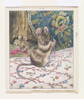The Mice at Work: Threading the Needle, The Tailor of Gloucester artwork, 1902. Watercolour, ink and gouache on paper © Tate