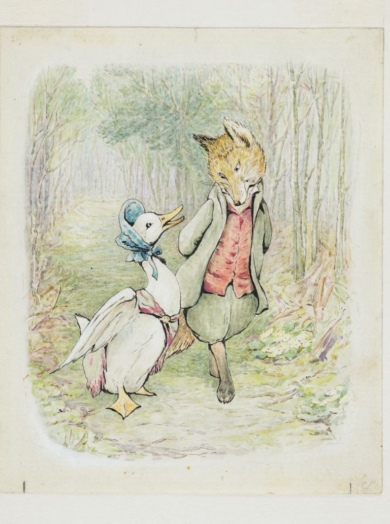 The Tale of Jemima Puddle-Duck artwork, 1908. Watercolour and ink on paper. © National Trust Images