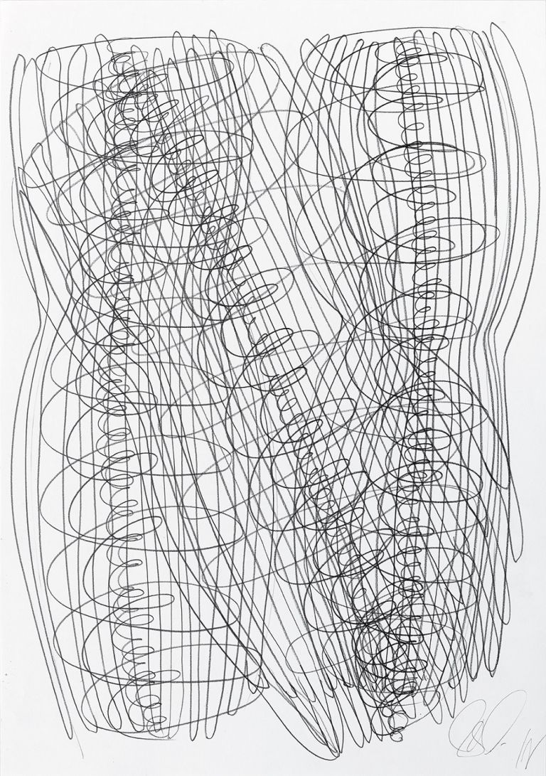 Tony Cragg, Untitled #01, 2019, pencil on paper, 61x43. Photo Michael Richter