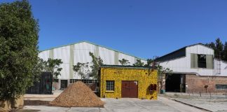 Victor Ehikhamenor. Power House, 2020. Courtesy Stellenbosch Triennale. Photo Mark Degenaar