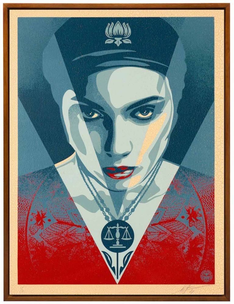 WK, Shepard Fairey, Justice Woman, 2021, Ed. 1-6, Silkscreen on Wood Panel,18x24 in. (45,7 x 61 cm), credits Wunderkammern_Shepard Fairey