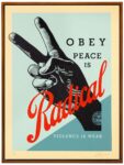 WK, Shepard Fairey, Radical Peace (Blue), 2021, Ed. 1-6, Silkscreen on Wood Panel,18x24 in. (45,7 x 61 cm), credits Wunderkammern_Shepard Fairey