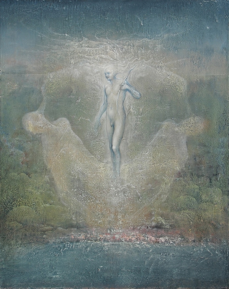 Agostino Arrivabene, l mio nous manifesto, 2021, olio su tavola incamottata, cm 50,5 x 39,5. Collezione privata