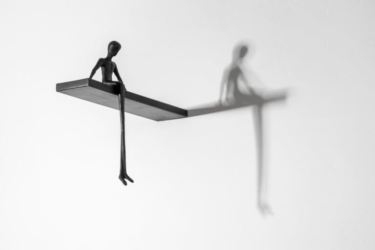 Alex Pinna, Waiting for, 2015, bronzo e ferro, cm 11x42x52, ed. 6+1
