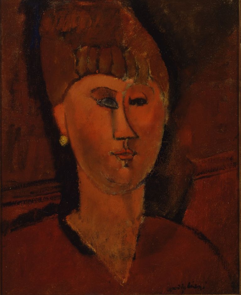 Amedeo Modigliani, La ragazza rossa (Testa di donna dai capelli rossi), 1915, olio su tela. GAM – Galleria Civica d’Arte Moderna e Contemporanea, Torino