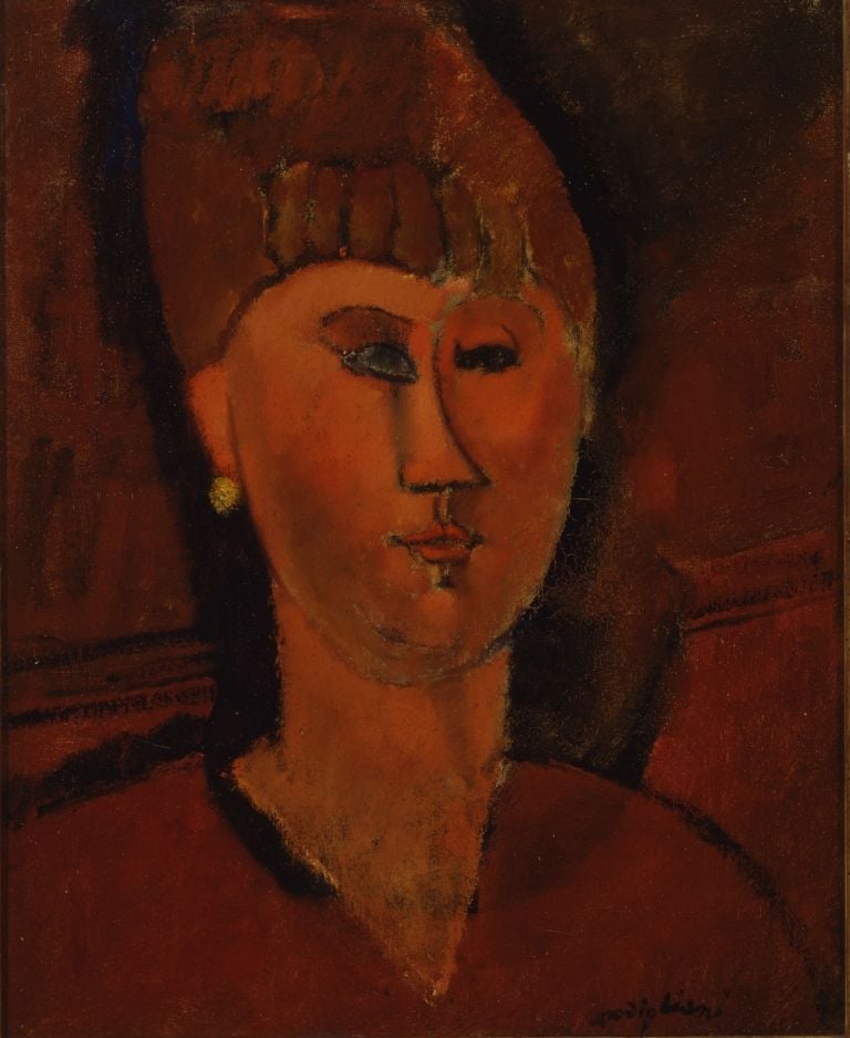 Amedeo Modigliani, La ragazza rossa (Testa di donna dai capelli rossi), 1915, olio su tela. GAM – Galleria Civica d’Arte Moderna e Contemporanea, Torino