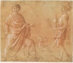 Benozzo Gozzoli, Filemone e l'asino, Gesù Bambino benedicente, Re mago, 1459 ca. Gallerie degli Uffizi, Gabinetto dei disegni e delle stampe, Firenze