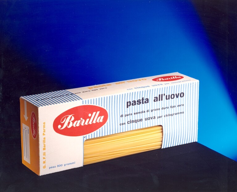 Brevetto della confezione di pasta all’uovo Barilla con finestra angolare – ©Archivio Storico Barilla