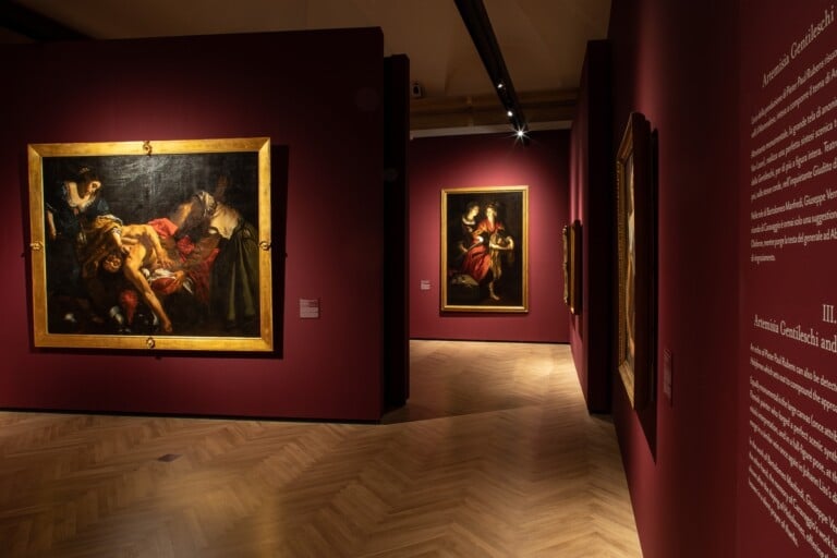 Caravaggio e Artemisia. Exhibition view at Gallerie Nazionali di Arte Antica – Palazzo Barberini, Roma 2021. Photo Alberto Novelli