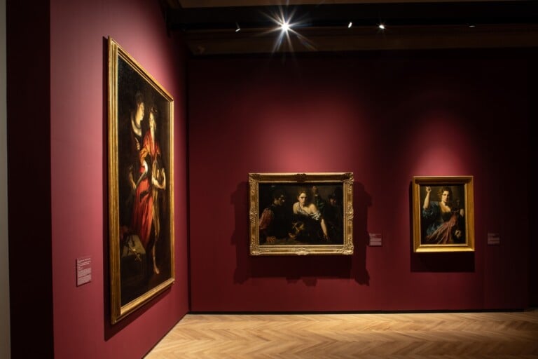 Caravaggio e Artemisia. Exhibition view at Gallerie Nazionali di Arte Antica – Palazzo Barberini, Roma 2021. Photo Alberto Novelli