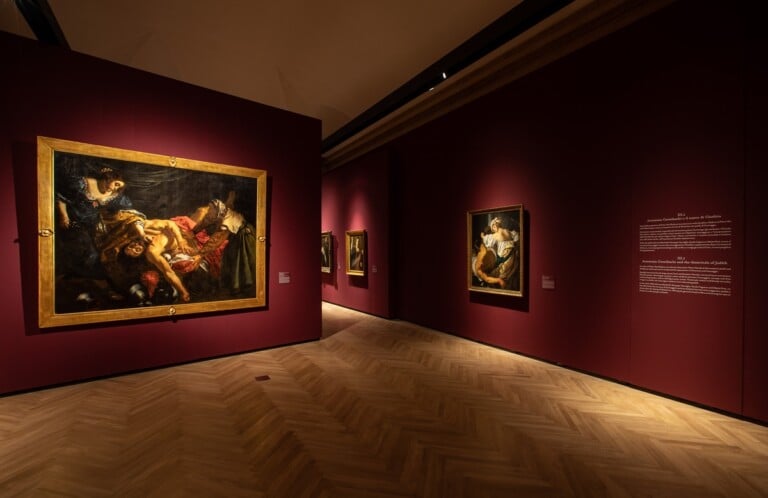 Caravaggio e Artemisia. Exhibition view at Gallerie Nazionali di Arte Antica – Palazzo Barberini, Roma 2021. Photo Alberto Novelli