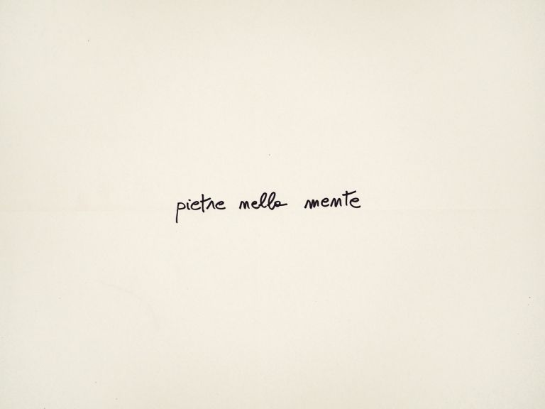 Cesare Viel, Pietre nella mente, 2021, pennarello su carta da pacchi, 100x140 cm. Courtesy Cesare Viel e Galleria Milano