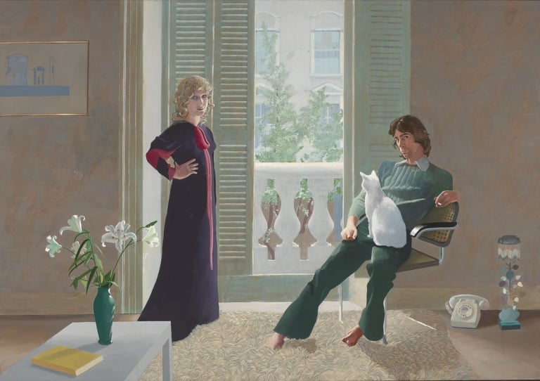 David Hockney, Mr. and Mrs. Clark and Percy, 1970-71. Tate © David Hockney. Photo Tate