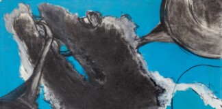 Fabio Mauri, Senza titolo 15 [Apocalisse], 1983, tecnica mista su carta, cm 100x70, courtesy Viasaterna, Hauser and Wirth and Studio Fabio Mauri