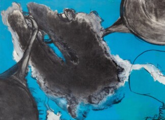 Fabio Mauri, Senza titolo 15 [Apocalisse], 1983, tecnica mista su carta, cm 100x70, courtesy Viasaterna, Hauser and Wirth and Studio Fabio Mauri
