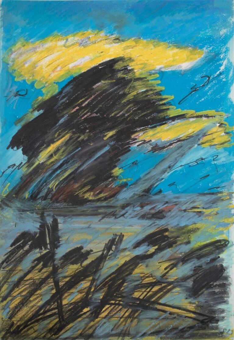 Fabio Mauri, Senza titolo 4 [Apocalisse], 1981, tecnica mista su carta, cm 48x33, courtesy Viasaterna, Hauser and Wirth and Studio Fabio Mauri