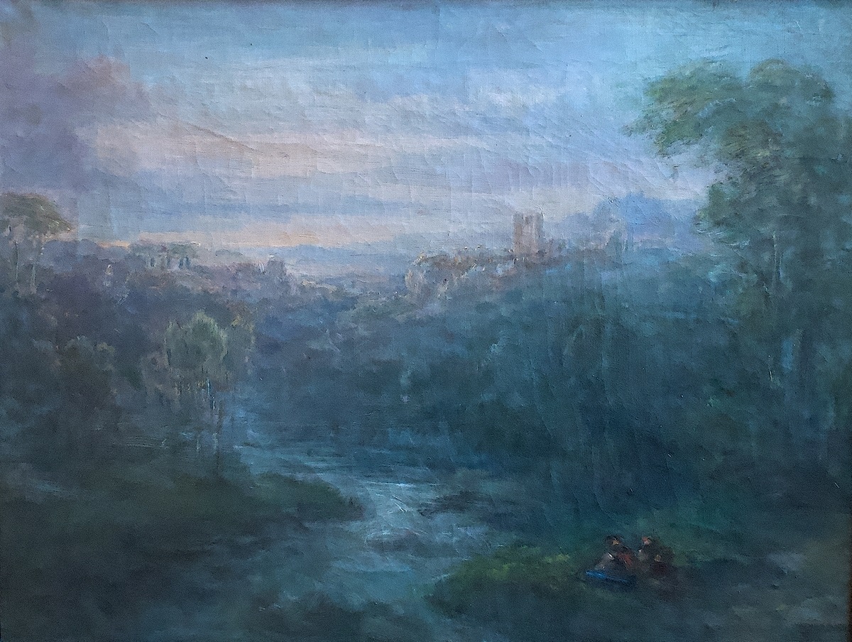 Giovanni Carnovali detto Piccio, Paesaggio a Brembate Sotto, 1868 69, olio su tela. Galleria d'Arte Moderna Ricci Oddi, Piacenza