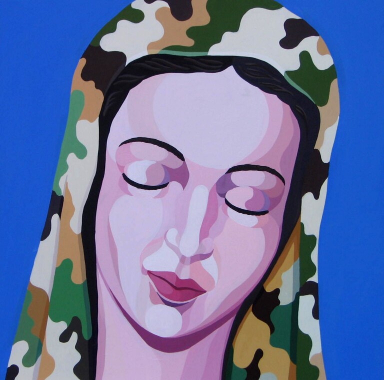 Giuseppe Veneziano, La Madonna della Guerra, 2008, acrilico su tela_ (Courtesy Chiara Canali)
