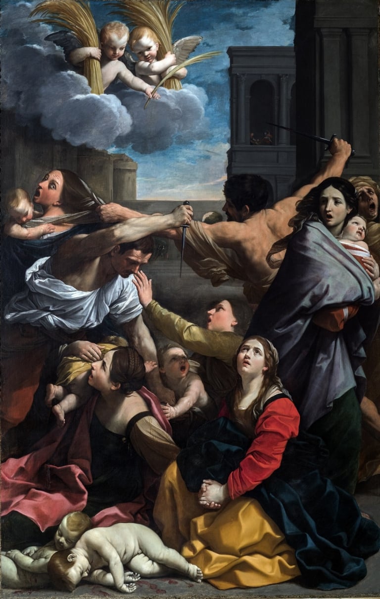 Guido Reni, Strage degli innocenti, 1611, olio su tela, 268 x 170 cm © su concessione del Ministero della Cultura – Pinacoteca Nazionale di Bologna. Photo Marco Baldassari