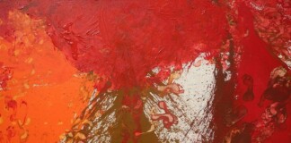 Hermann Nitsch, Senza titolo, 2009, acrilico su tela, 200 x 300 cm. Courtesy Galleria Gaburro, Verona-Milano